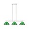 Z-Lite Cobalt Billiard, 3-Light, 14 In.W x 46 In.L x 8 In.H, Brushed Nickel/Green 152BN-PGR - alternate 6